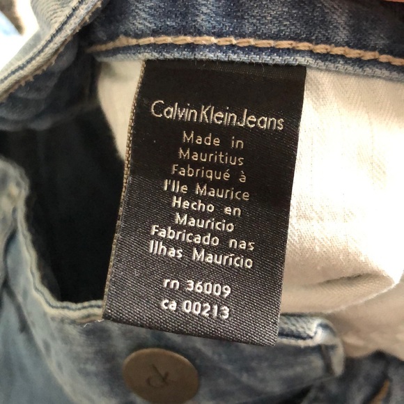 NWOT Calvin Klein Mens Discolored Denim - Picture 5 of 6